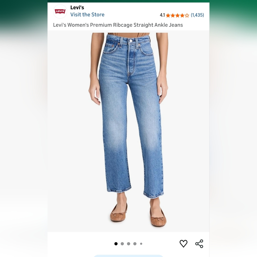 Levi's Women's Premium Ribcage Straight Ankle Jeans